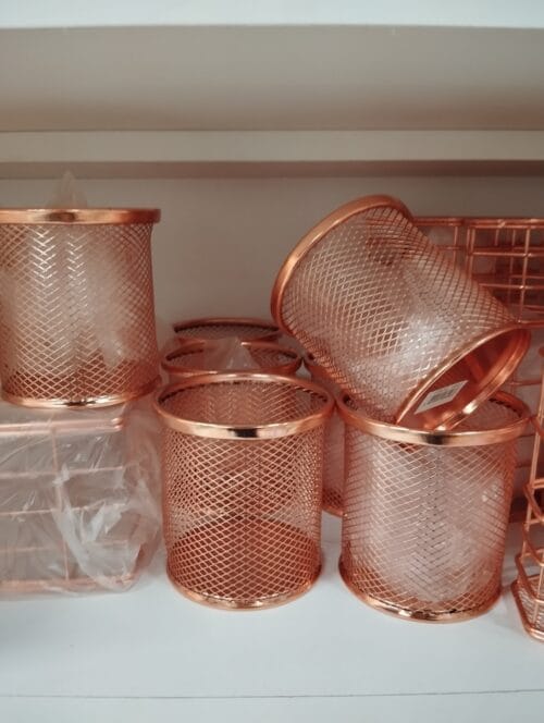 Masaüstü qələm qabı  Gold Silver - Image 2