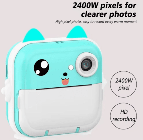 Uşaqlar üçün kamera foto kağızı ilə Children Digital Print Camera Q-5 Blue - Image 2
